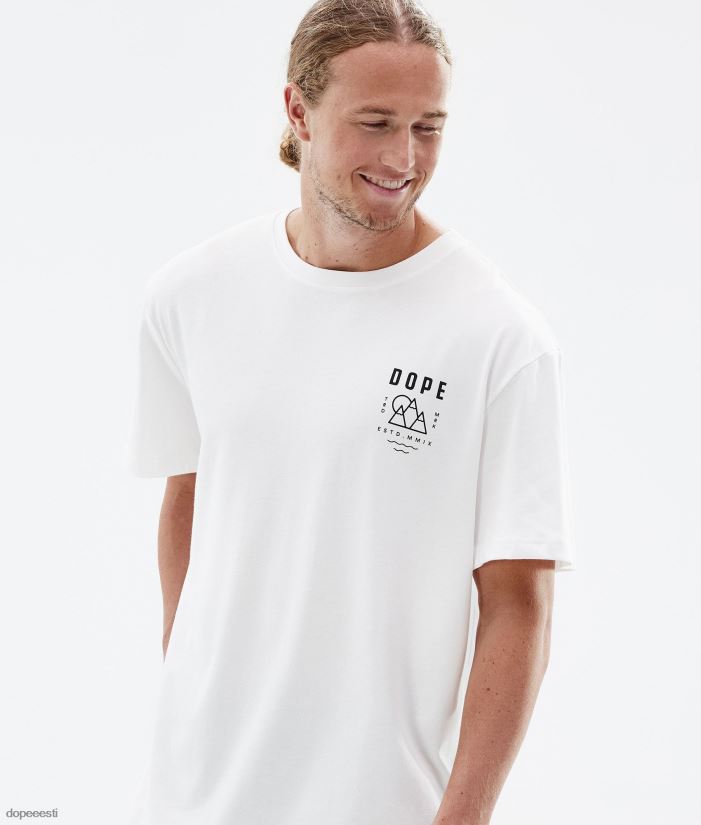 Dope Riided - mehed standardne t-särk Dope tipp valge B62VTF346