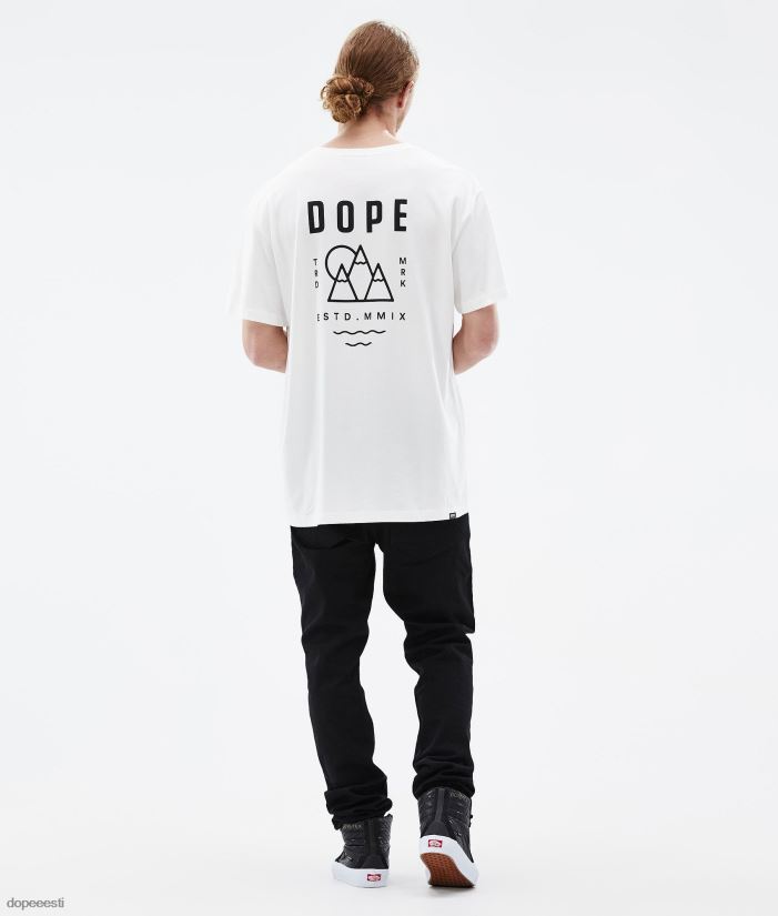 Dope Riided - mehed standardne t-särk Dope tipp valge B62VTF346