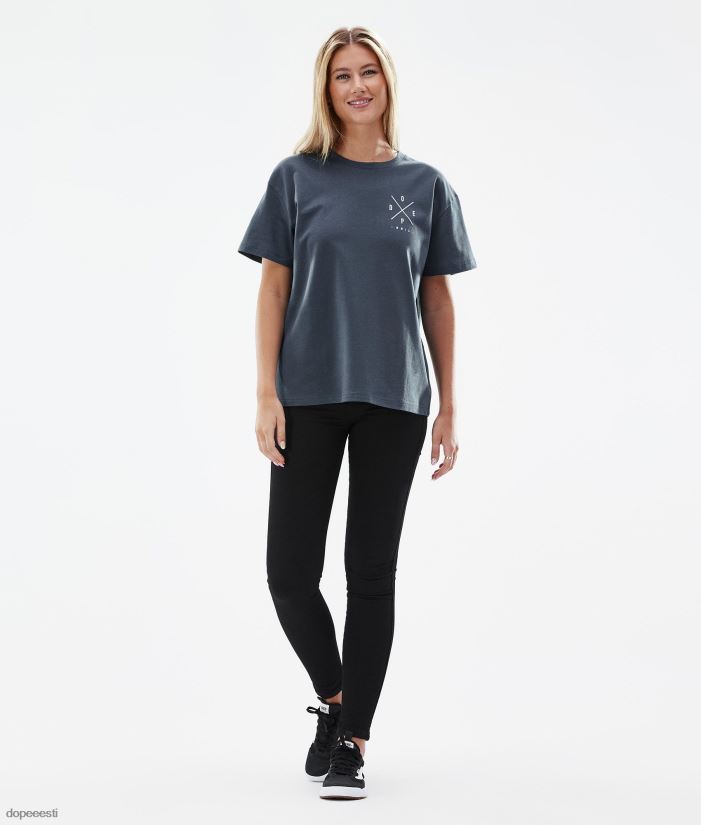 Dope Riided - naised standardne w t-särk Dope 2x-up metallist sinine B62VTF899