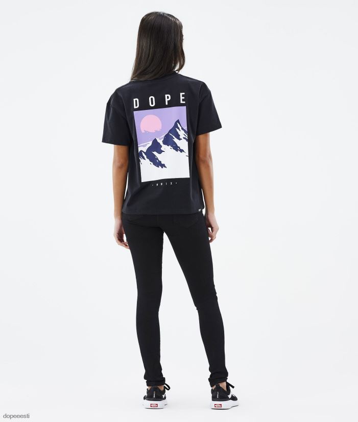 Dope Riided - naised standardne w t-särk Dope tipp must B62VTF875