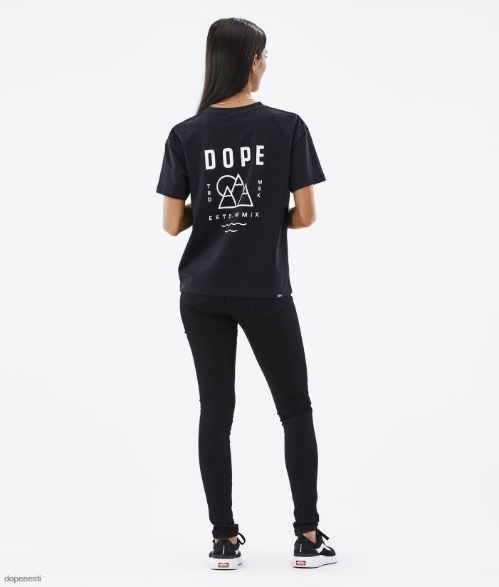 Dope Riided - naised standardne w t-särk Dope tipp must B62VTF891