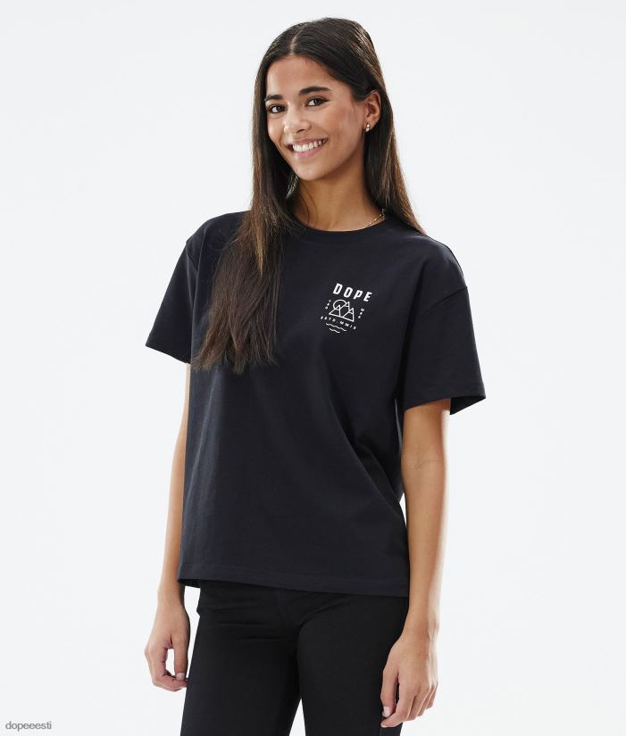 Dope Riided - naised standardne w t-särk Dope tipp must B62VTF891
