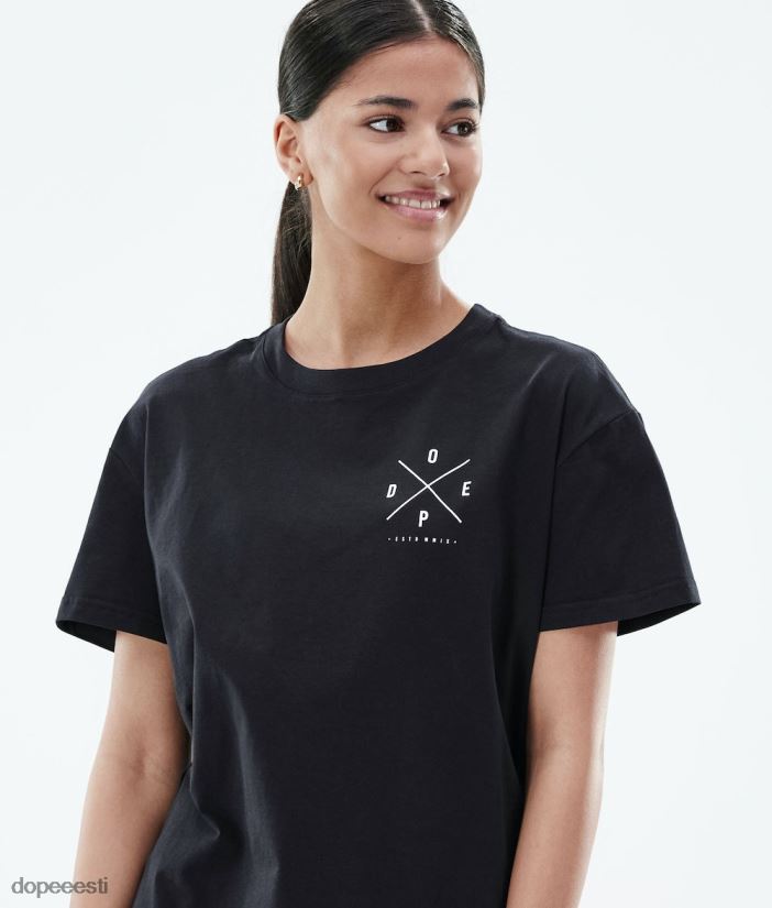 Dope Riided - naised tavaline t-särk Dope 2x-up must B62VTF881