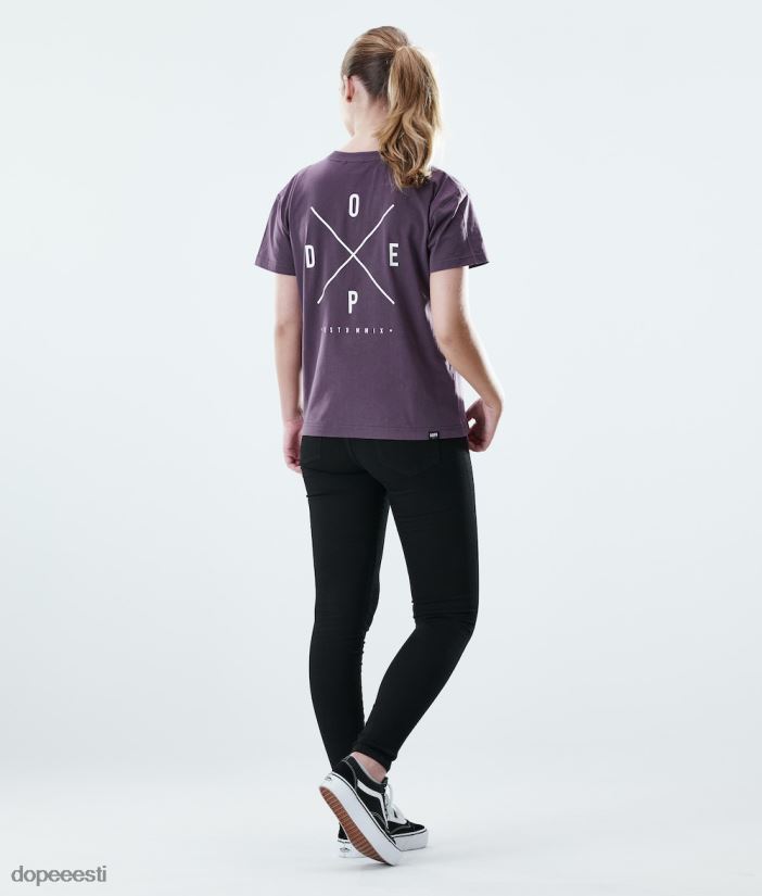 Dope Riided - naised tavaline t-särk Dope 2x-up pleekinud viinamari B62VTF895