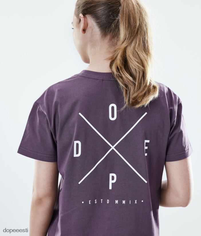 Dope Riided - naised tavaline t-särk Dope 2x-up pleekinud viinamari B62VTF895