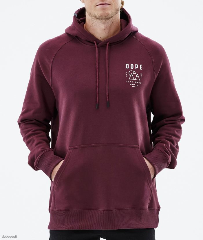 Dope Riided - mehed tavaline kapuuts Dope tippkohtumine Burgundia B62VTF303 - Image 2