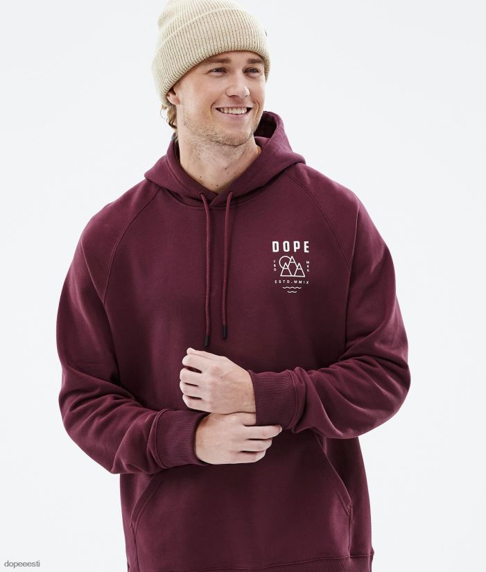 Dope Riided - mehed tavaline kapuuts Dope tippkohtumine Burgundia B62VTF303 - Image 3