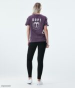 Dope Riided - naised tavaline t-särk Dope palm pleekinud viinamari B62VTF894 - Image 9