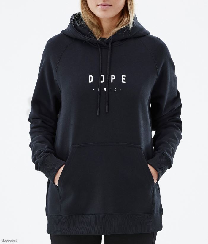 Dope Riided - naised tavaline w kapuuts Dope tipp must B62VTF850 - Image 2