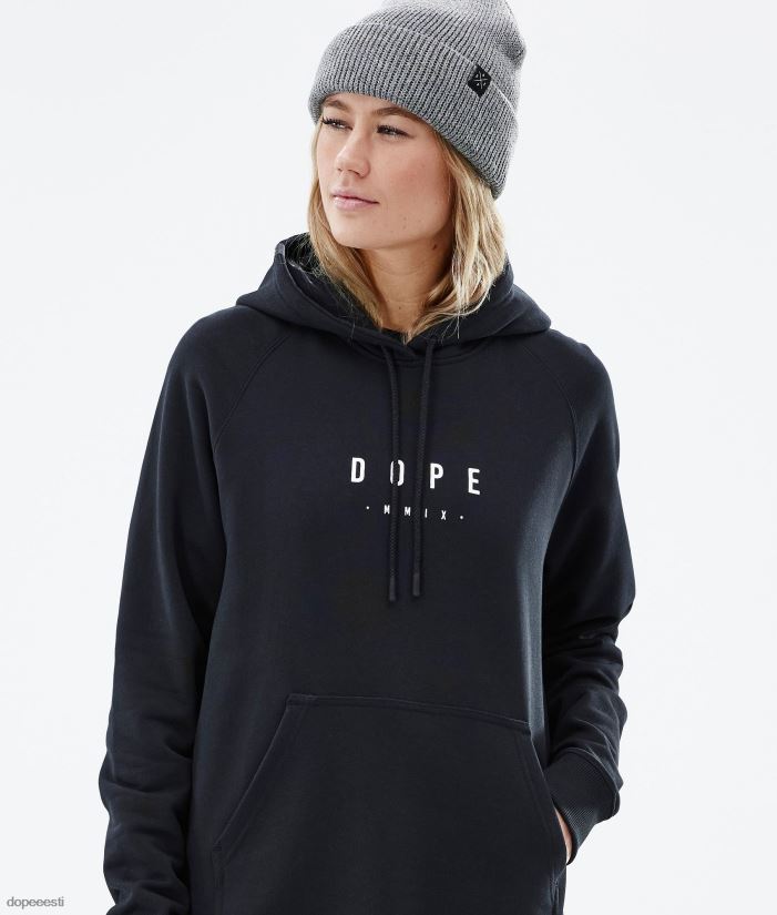 Dope Riided - naised tavaline w kapuuts Dope tipp must B62VTF850 - Image 3