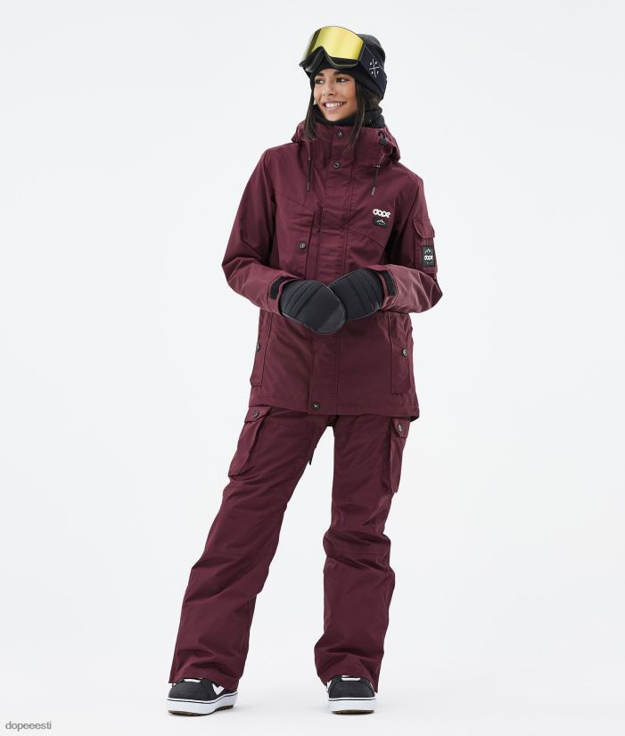 Dope Snow Eesti - naised vilunud lumelaua jope Dope don Burgundia B62VTF584 - Image 5